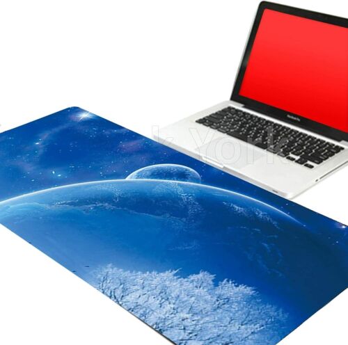 NEW Blue Planet and Moon XXL Large Gaming Mouse Pad Mat 35.4" X 15.7 - Picture 1 of 4