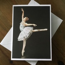 Ballerina Ballet Art Greeting Card - Quality Print -Blank Inside - Free uk Post