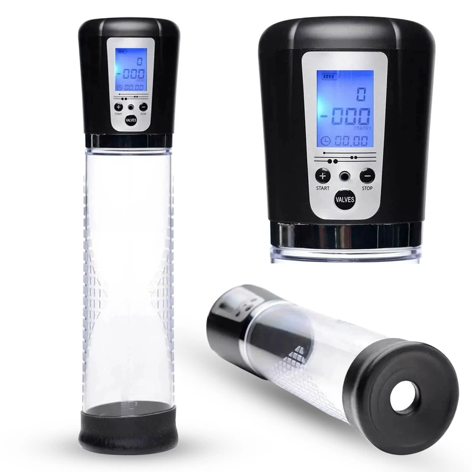 Vacuum Electric Penis Pump Digital rechargeable Male Men Penis Enlarger Growth - Image 3 of 4