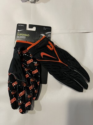 Nike Superbad 6.0 NCAA Oregon State Beavers Football Gloves FN5296 Men's L