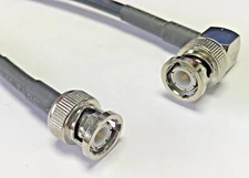 BNC Male Angle to BNC Male RG8X Low Loss Coax Cable Pick Lot Length USA