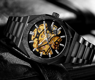 Orologio Automatico Uomo Acciaio Impermeabile di lusso Nuovo con custodia |  eBay