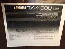 Owners manual operating instructions for Yamaha RX-1100U AM/FM Stereo Receiver