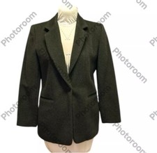 Vintage Harve Benard Green Wool Alpaca Blazer Jacket Winter Special Occasion 8