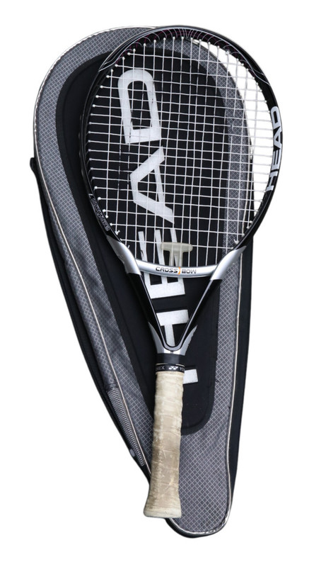 Head AirFlow 7 Black Cross Bow Tennis Racquet 115in Grip 4 3/8” With Case
