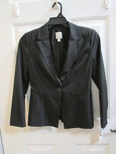 new HALOGEN WOMEN'S Black Blazer Jacket Sz 4P