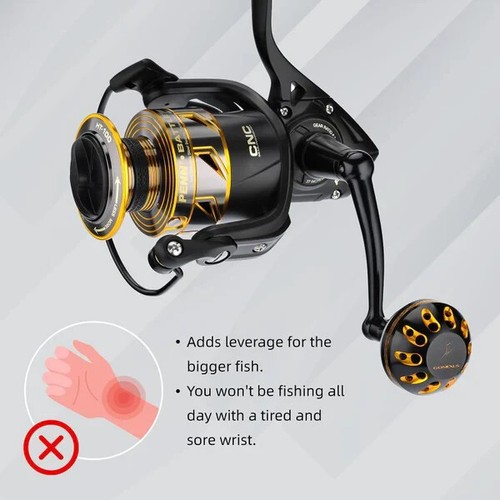 Gomexus Plug and play Aluminum Power Handle for Penn Battle II III IV 5000-6000 - Picture 3 of 5