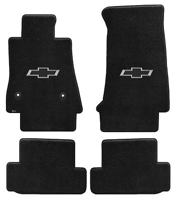 LLOYD Velourtex 4PC FLOOR MAT SET 2016 to 2023 Chevrolet Camaro BLACK 3D BOWTIE