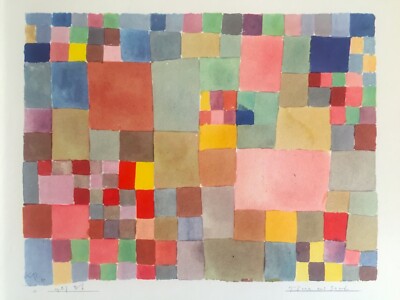 PAUL KLEE RARE VTG 1969 ABSTRACT MODERNIST LITHOGRAPH PRINT 