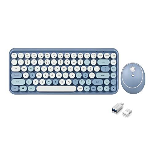 Perixx PERIDUO-713 Kit Mouse e Tastiera senza fili da 2.4 GHz, tasti (o4t)