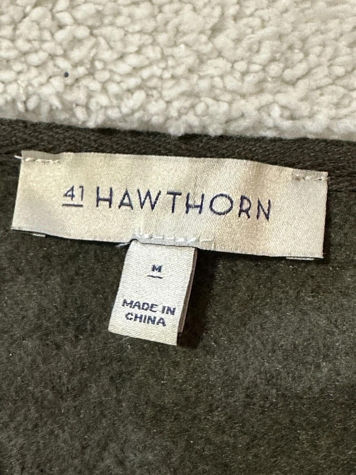 41 Hawthorn Chaqueta Forrada de Vellón Asimétrico Cuello Sherpa Tareas Abrigo Gris M Foto 4 de 4