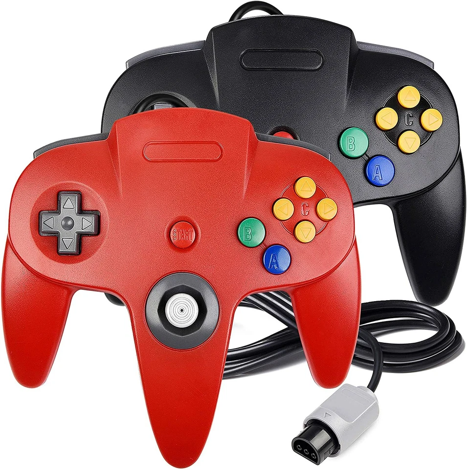 2Pack N64 Controller Joystick Gamepad Long Wired for Classic Nintendo 64 Console - Image 2 of 4