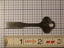 Vintage Flat Steel Key Trunk Padlock Antique Lock Box Desk Cabinet Key Blank