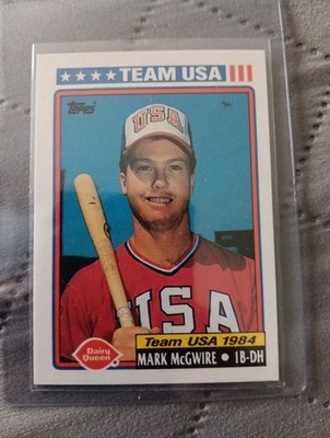 1992 Topps #1 Mark McGwire (Team USA 1984) Diary Queen Card Rare Raw/Near Mint