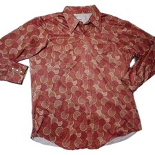 Vintage 70s Western Snap Button Pearl Lee Shirt