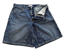 Free People We The Free Crvy Pasadena Long Shorts in Dark Blue Denim