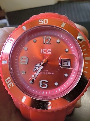 Ice Watch Armbanduhr für Damen / Kinder Rot Neue Batterie .