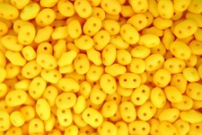 Cuentas de semillas checas Matubo SuperDuo 10 g-50 g 2,5 x 5 mm amarillo seda neón