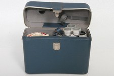 Eumig C3 M Regular 8mm Movie Camera - Blue leather panels -vintage display item