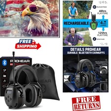 Adaptable 25dB NRR Earmuffs with Bluetooth 5.4 & FM/AM Radio for Active Workers