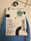 Women's Foot Traffic Crew Socks Sizes 4-10 "Blessed" Blue w/ flowers NWT — photo 3