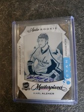 2008-09 The Cup Masterpieces 1/1 Rookie Auto Printing Plate Karl Alzner MAS-89