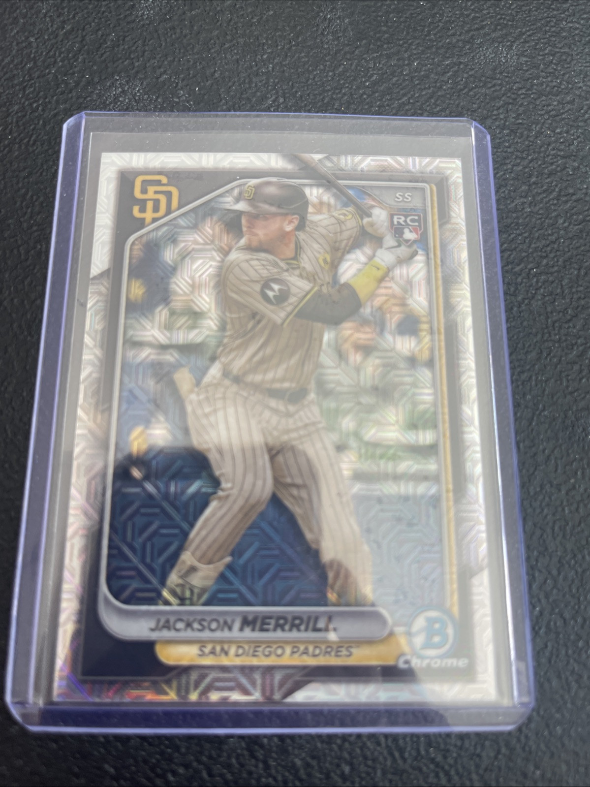 2024 Bowman Chrome Mega Box Jackson Merrill Rookie Mojo Refractor #27 Padres RC