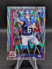 2025 Topps Chrome Jaxson Dart Raywave Refractor Rookie (RC) #306 - NY Giants