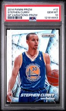 2014 PANINI PRIZM SP VARIATIONS #12 STEPHEN CURRY SP VARIATIONS PRIZM PSA 10