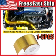Tape Wrap Self Adhesive High Temperature 2"33Ft Gold Intake Heat Reflective1-5X