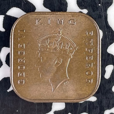 1940 Malaya 1/2 Cent Half Cent Lot#F2419 High Grade! Beautiful!