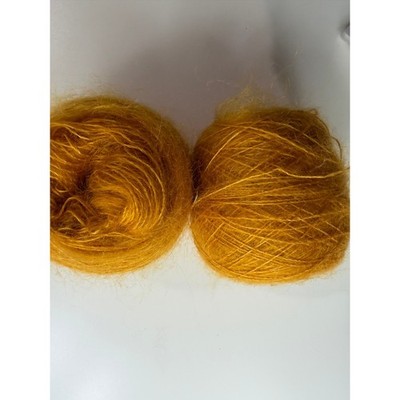 Purl Soho Tussock Yarn Saffron Yellow Mohair Silk Lace Weight 2 Skeins