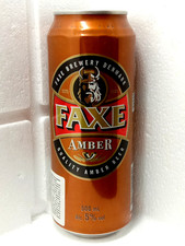 FAXE Amber Empty Beer Can 500ml Denmark 2016 Top Open Collectible