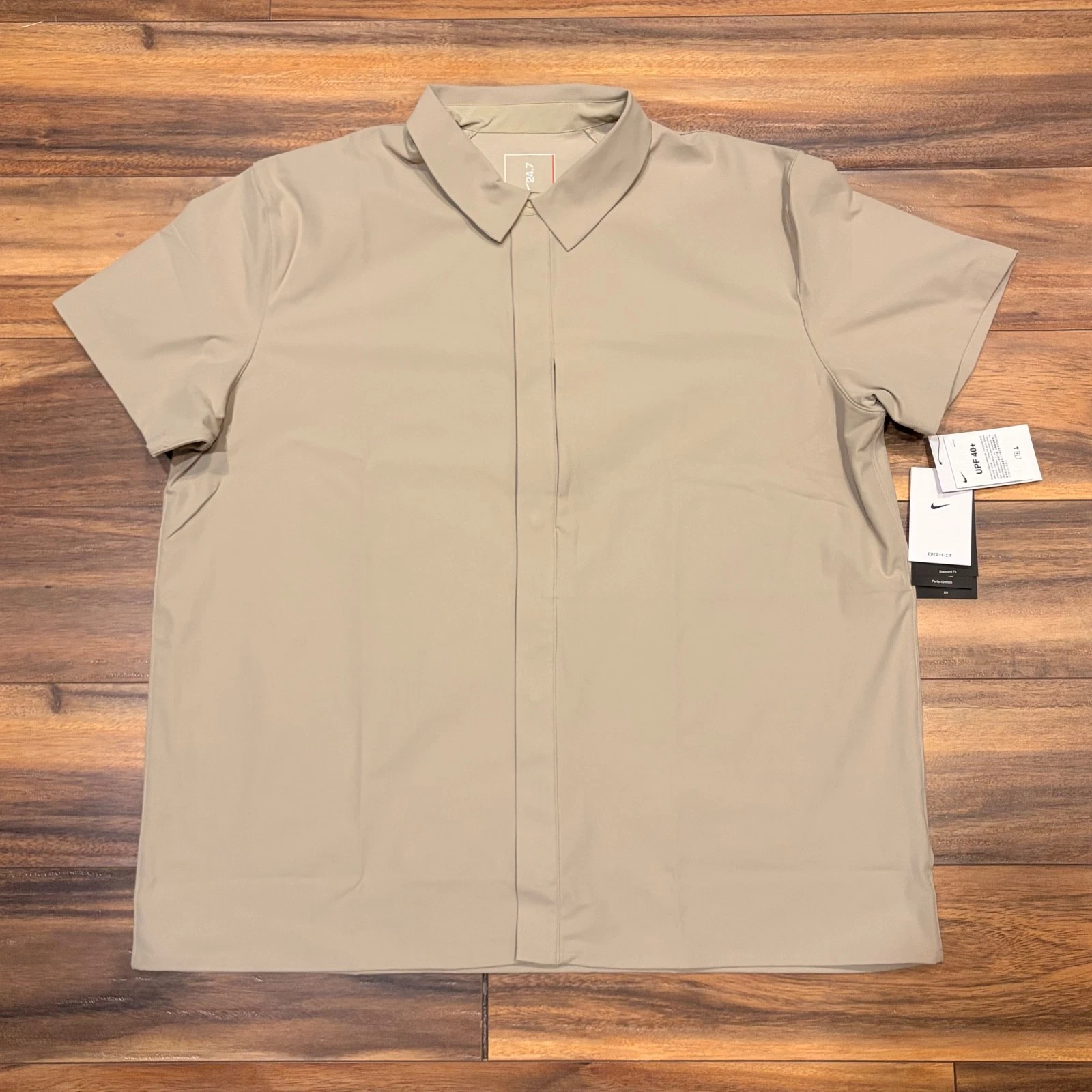NEW Nike Men's 24.7 PerfectStretch Dri-FIT Button-Down Shirt Men's XL HQ6958-253