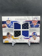 2009 Upper Deck SP Threads Foursome Fabrics Brady, Manning 10/25 #T4-SBQB