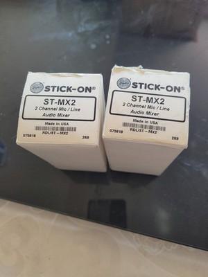 Radio Design Labs ST-MX2 Stick-On Mic/Line Level Audio Mixer Lot Of 2