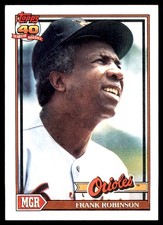 Frank Robinson 1991 Topps #639 Orioles MLB READ FREE SHIPPING AutographDen