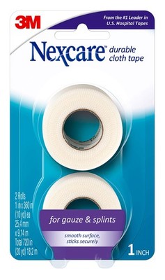 Durable Cloth Tape, Woven Tape, Securely Holds Bulky Wound Dressing  1 In x 1...
