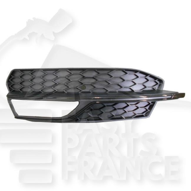 Grille avant gauche pour pare-choc Audi A3 S Line finition noire