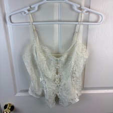 Vintage Victoria's Secret Gold Label Camisole Ivory Lace Small S Tank Top