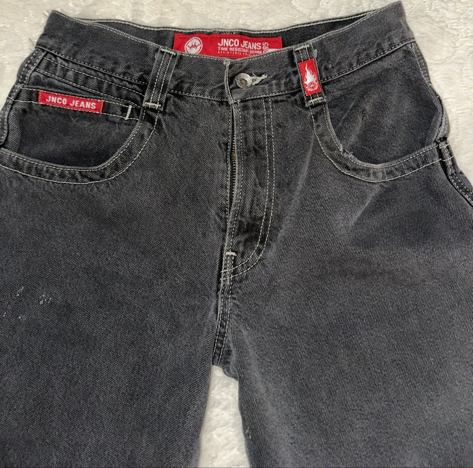 RARO DE ENCONTRAR JNCO JEANS PANTALONES NIÑOS TALLA 14/28" EN CINTURA FINALES DE LOS 80 STREETWEAR Foto 2 de 4