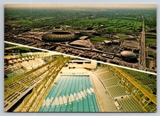 Vintage Montreal Olympic Park Stadium & Basin Aerial View Postcard 1976