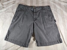 Mens Carhartt Rugged Flex Relaxed Fit Canvas Utility Work Shorts Gray Size 40