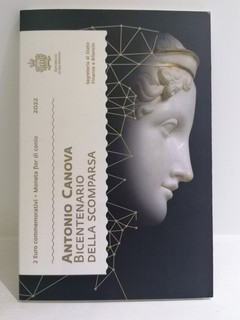 San Marino 2022 Coincard 2 Euro Antonio Canova Folder FDC