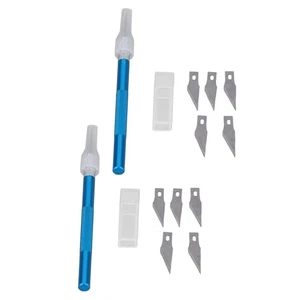 2 Sets Craft Knife Set Metal Cutter Pen With Carving Blades Leather Engravin HOT