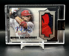 2019 Topps Dynasty Paul Goldschmidt 3-Color Game-Used Patch Auto Sealed 1/5