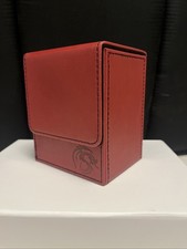 BCW Red Deck Case LX Gaming Card Leatherette Magic the Gathering MTG Storage Box