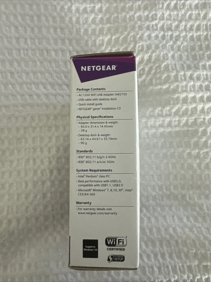 Netgear AC1200 WiFi USB Adapter A6210 Dual Band, USB 3.0 802.11ac - Image 2 of 3