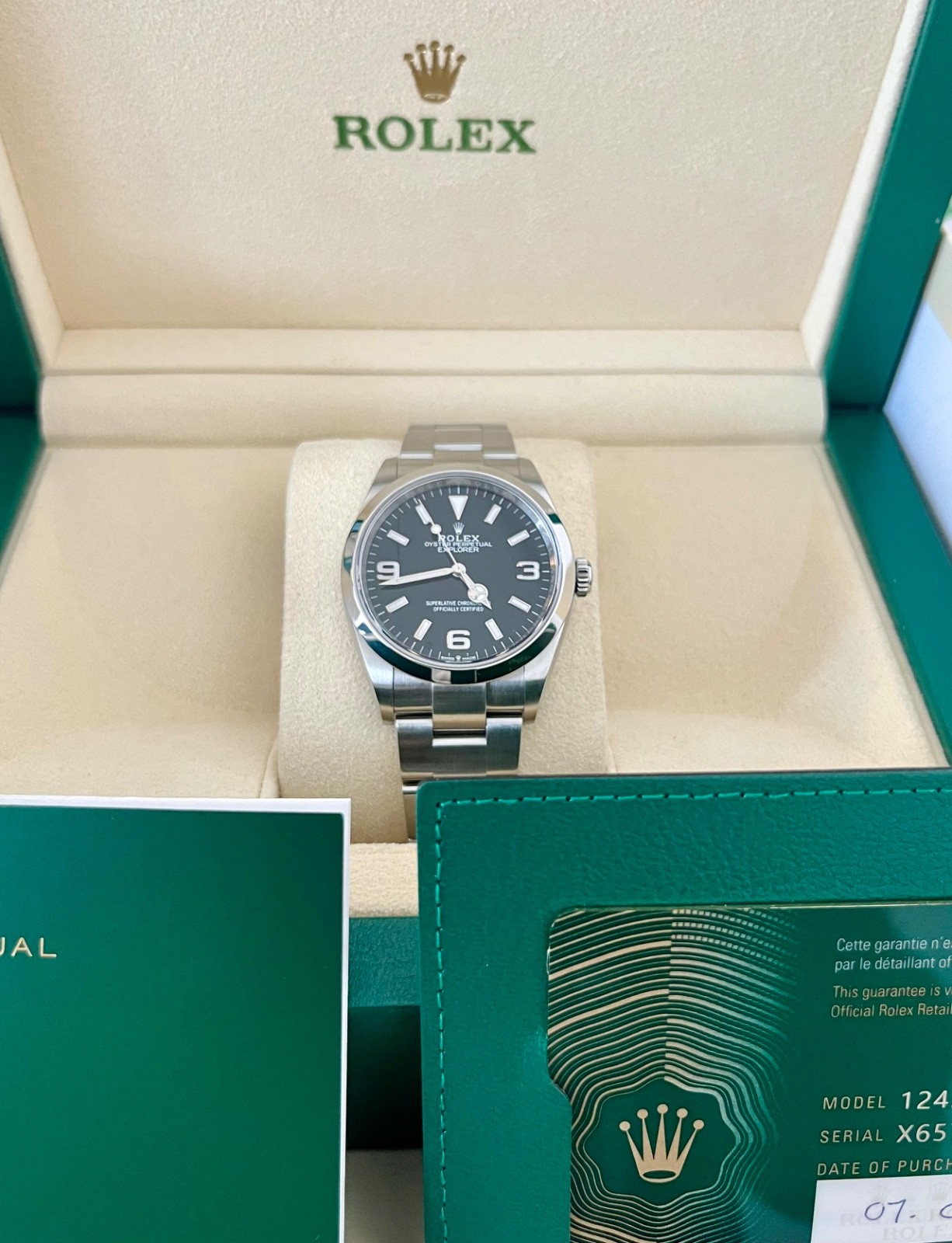 Rolex Explorer 124270, 2021, 36mm Full Set, excellent condition