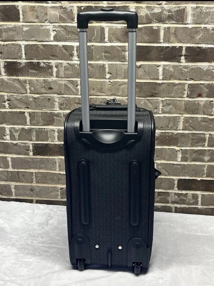 GUESS KINNEY BOLSA DE VIAJE CON RUEDAS RODANTES NEGRO CARBÓN LOGOTIPO EQUIPAJE DE VIAJE NUEVO Foto 4 de 4